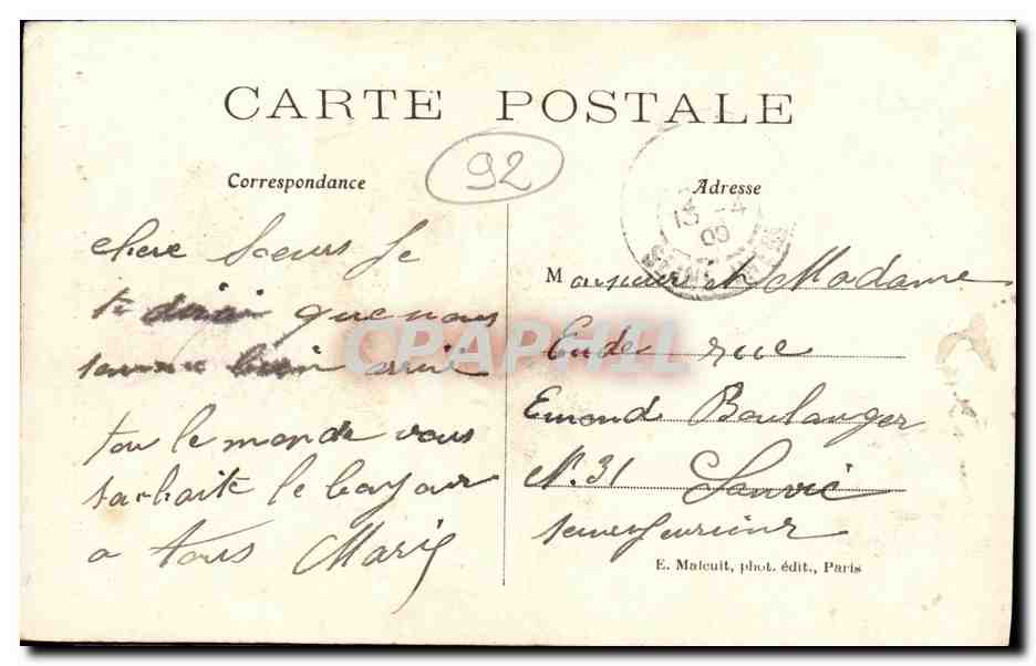 CPA Bois de Meudon Clamart Les Menhirs Femmes — Rückseite