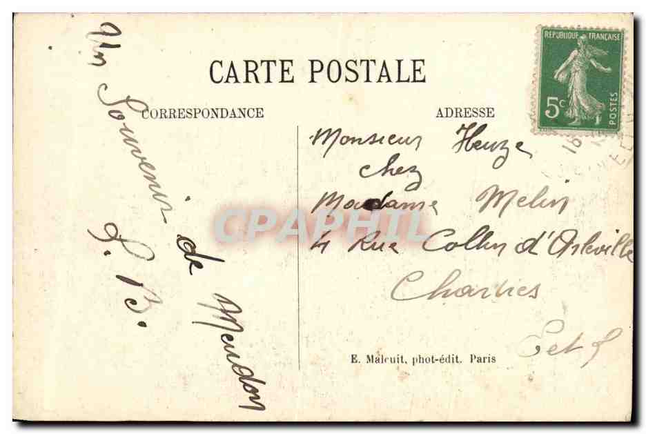 CPA Meudon La Grande Pelouse de l Observatoire E M  — Rückseite