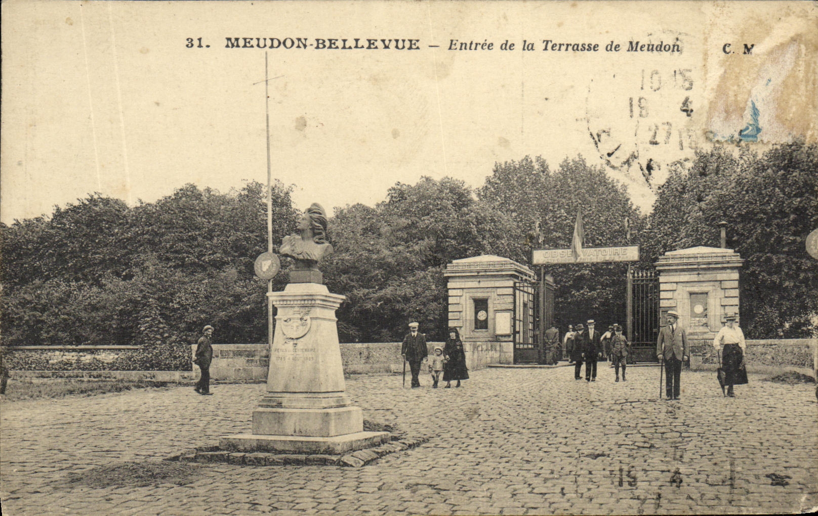CPA Meudon Bellevue Entree de la Terrasse de Meudon
