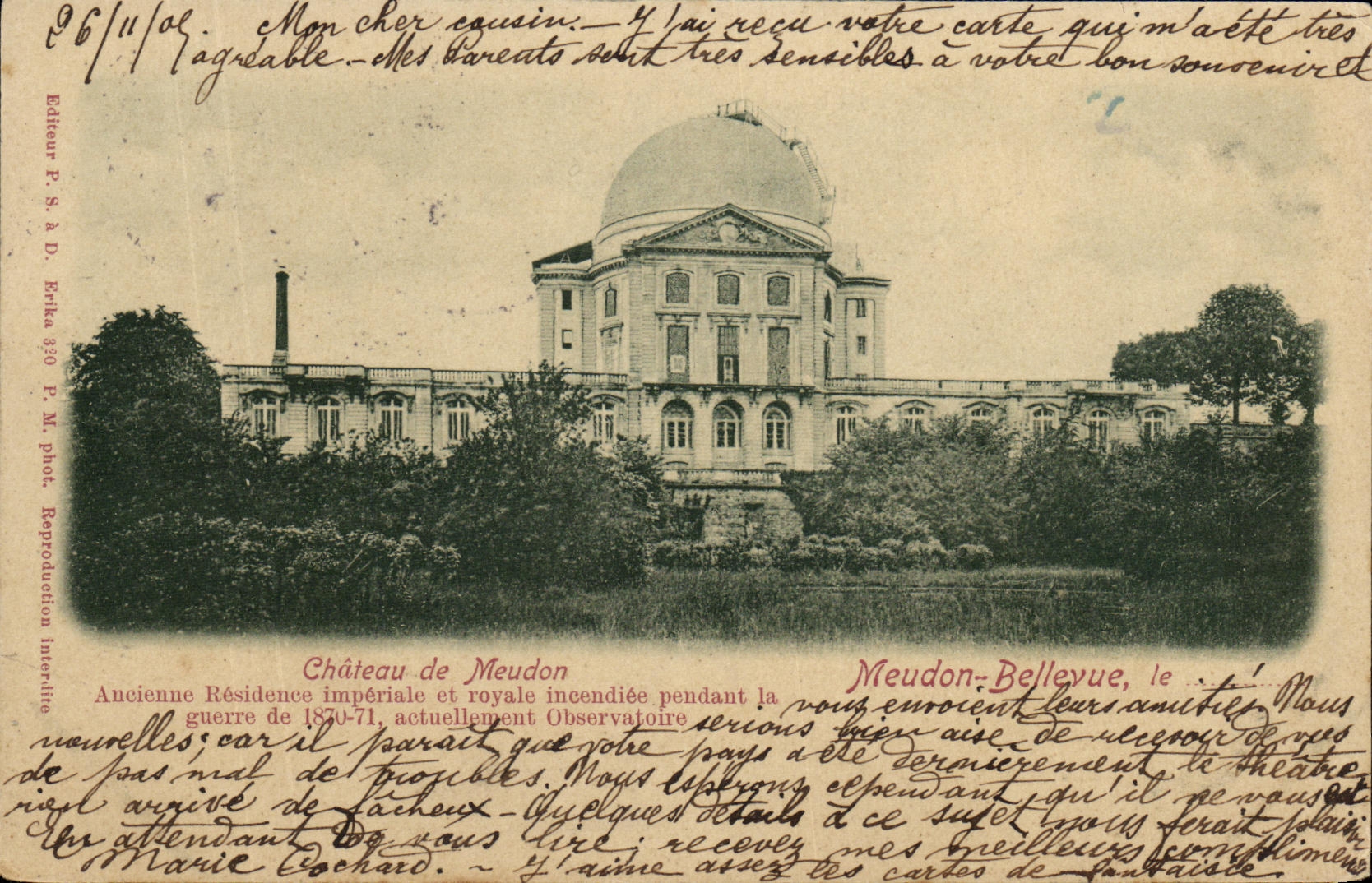 CPA Chateau de Meudon Meudon Bellevue Observatoire 