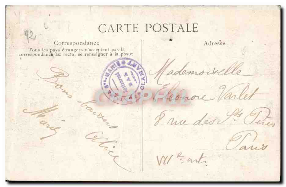 CPA Foret de Meudon La Digue de l Etang Trivaux — Rückseite
