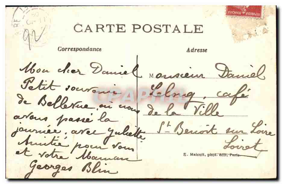 CPA Meudon La Grande Pelouse de l Observatoire — Rückseite