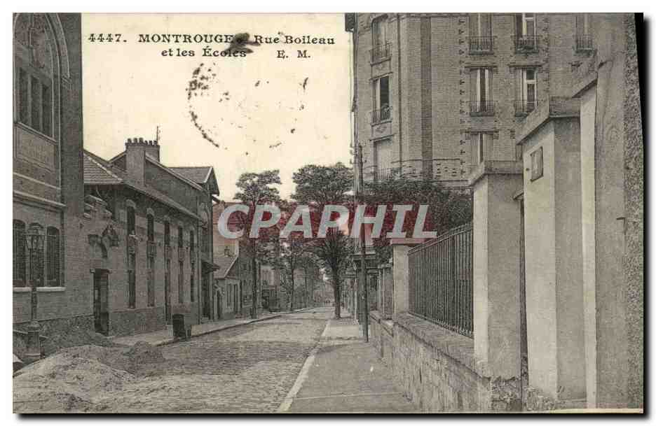 CPA Montrouge Rue Boileau et les Ecoles
