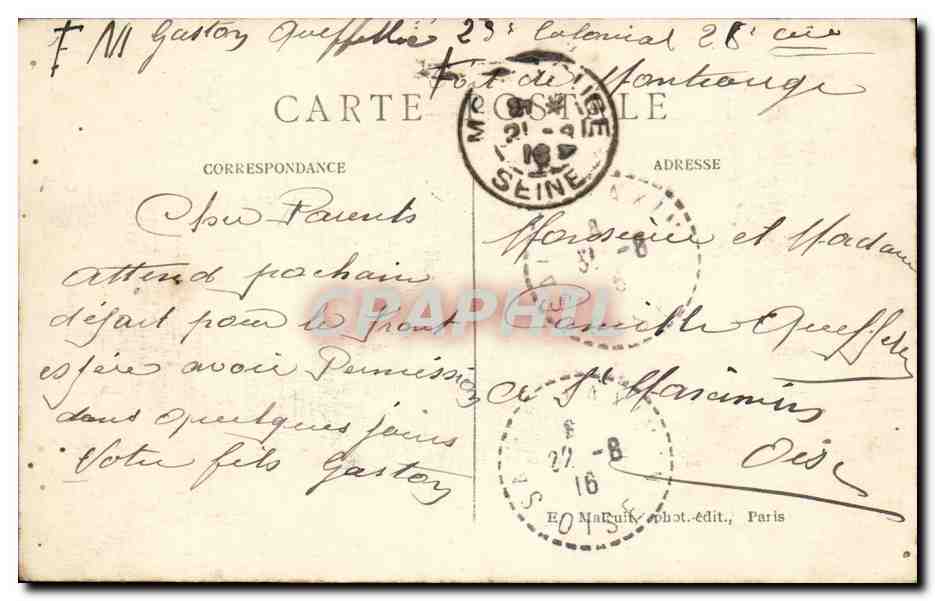 CPA Montrouge Rue Boileau et les Ecoles — Rückseite