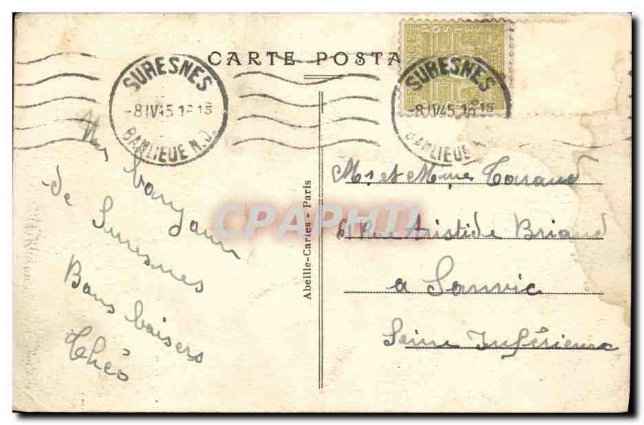 CPA Fort Du Mont Valerien vue Generale — Rückseite