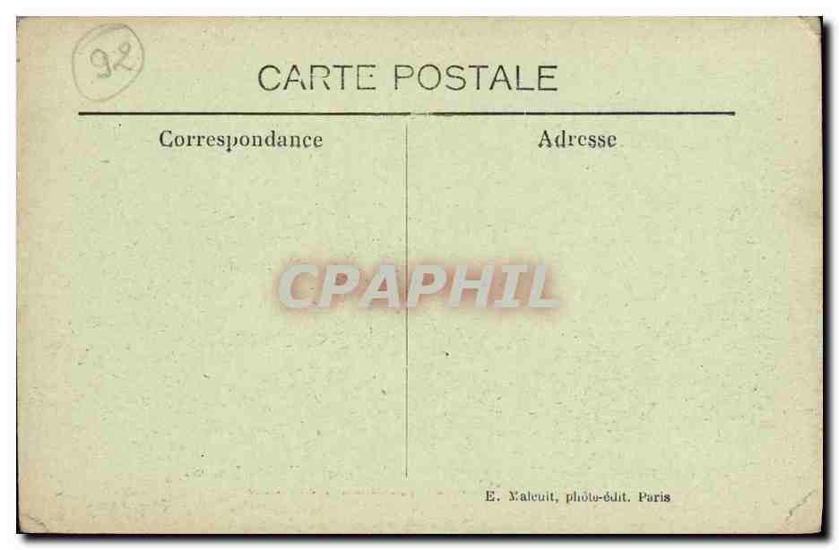 CPA Fort Du Mont Valerien Entree du Chateau Forbin Jeanson Residence du commandant de lochner commandant de place 1870 — Rückseite