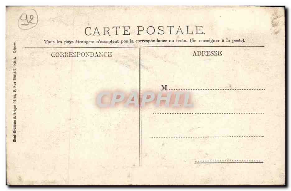 CPA Nanterre Maison departementale Un atelier  — Rückseite