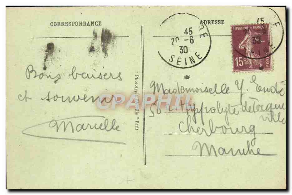 CPA en ballade a Nanterre Peche Pecheur  — Rückseite