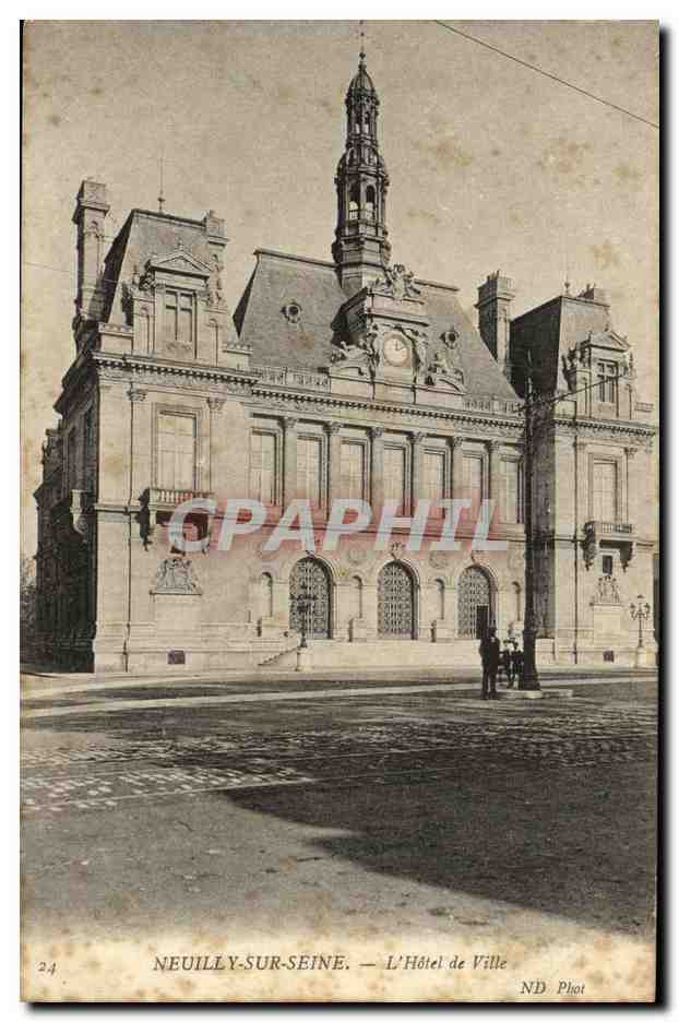 CPA Neuilly Sur Seine L Hotel de Ville