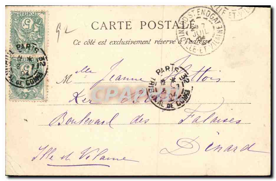 CPA Neuilly Sur Seine Chapelle d Orleans — Rückseite