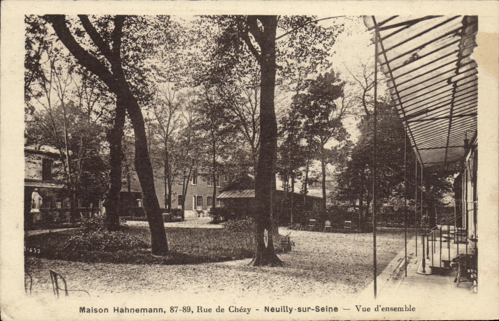 CPA Neuilly Sur Seine Vue D Ensemble Maison Hahnemann Rue de chezy 