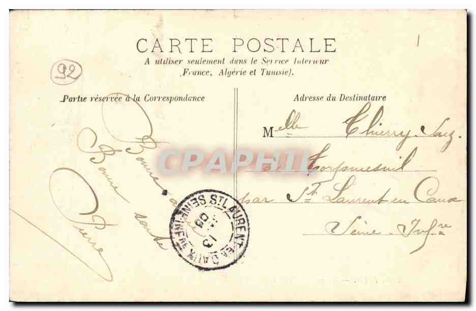 CPA Neuilly Sur Seine Le Quai et le Pont de Neuilly peniches — Rückseite