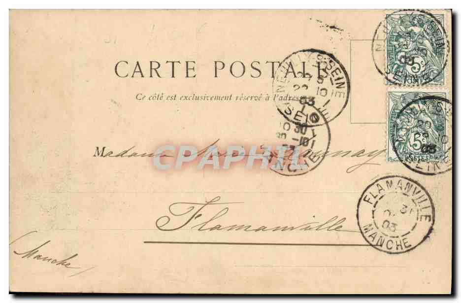 CPA Neuilly Sur Seine Le Chateau de Madrid — Rückseite