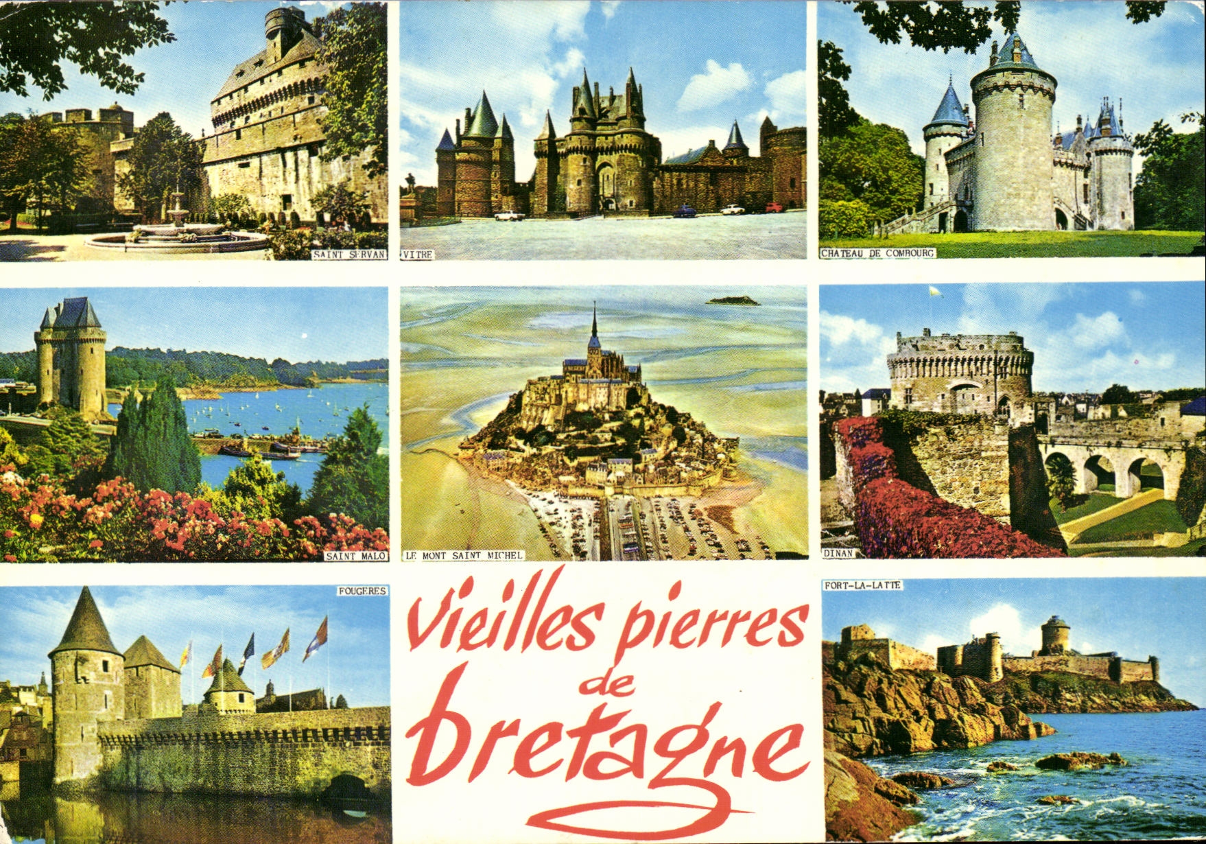 Vieilles pierres de Bretagne — série de 7 châteaux bretons — éditeur Théojac Panazol