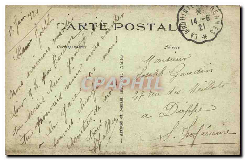 CPA Bretagne Autour des lits Clos Bretons Folklore — Verso