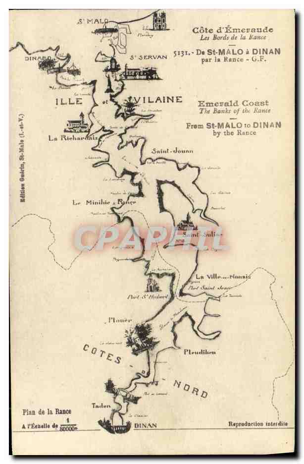 Côte d'Émeraude — Die Ufer der Rance — Ausgabe Gaudin, St-Malo (L.-et-V.)