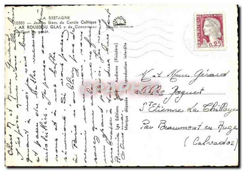 Jeunes Gens du Cercle Celtique — Ar Rouedou Glas — Concarneau — Éditions Finistère — Verso