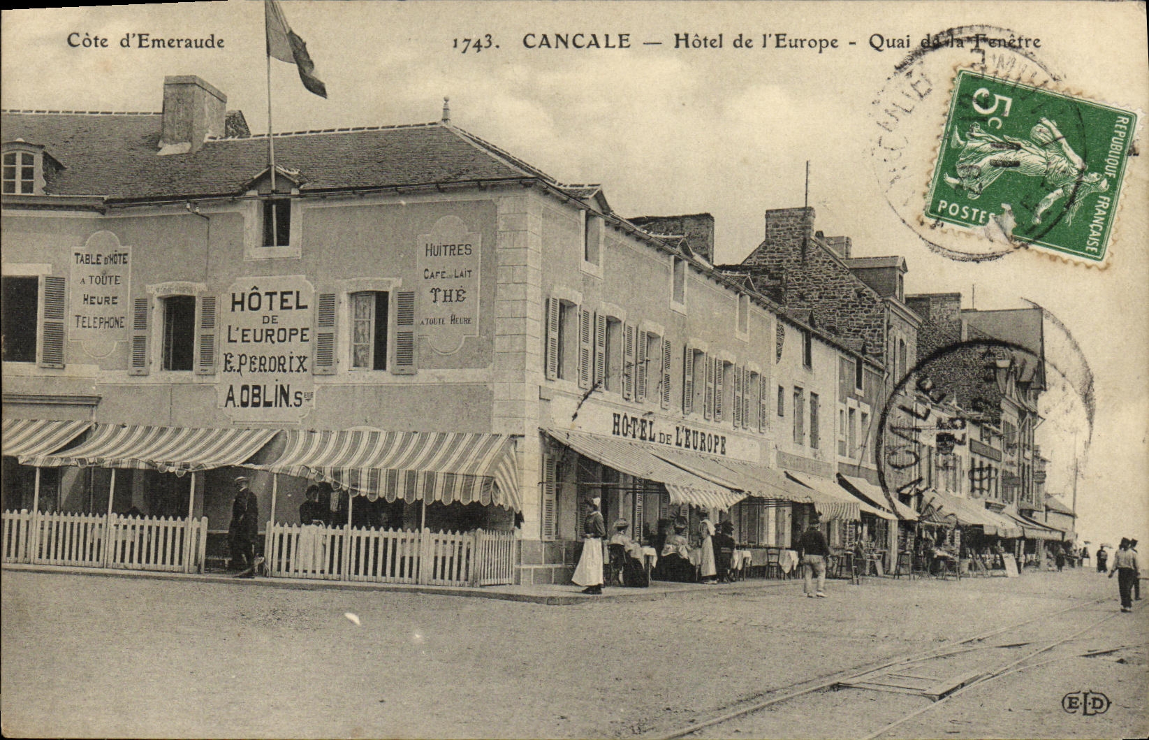 Cancale — Hôtel de l'Europe — Quai de la Fenêtre