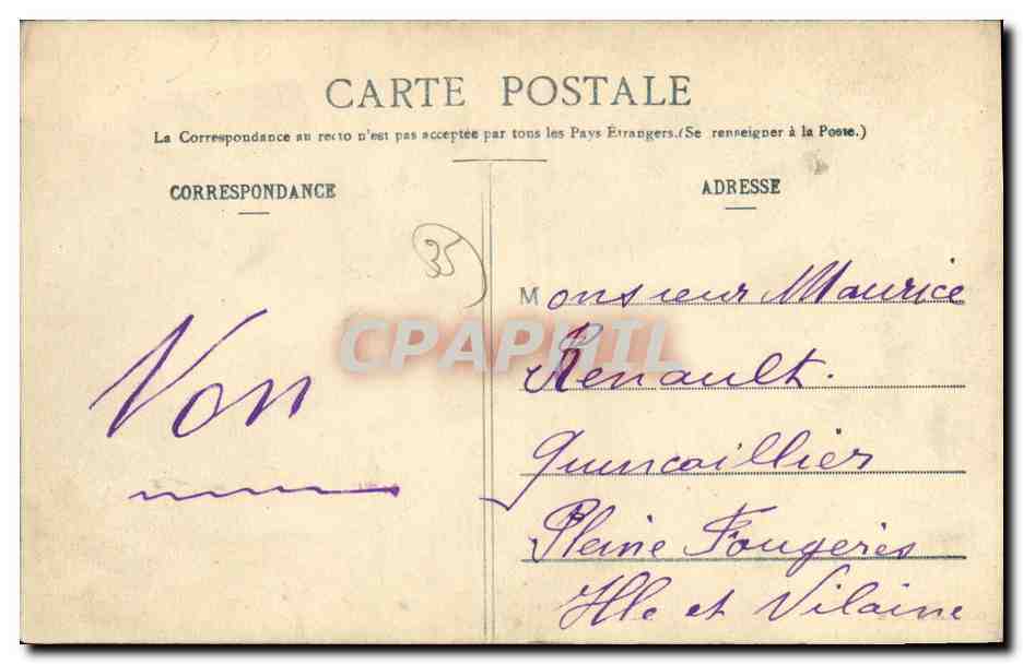 Pleine-Fougères — La Rue de la Gare — Lemaître, éditeur — Verso