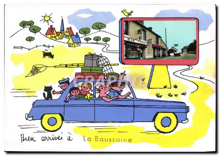 CPM La Baussaine Bien arrives Automobile Chat 