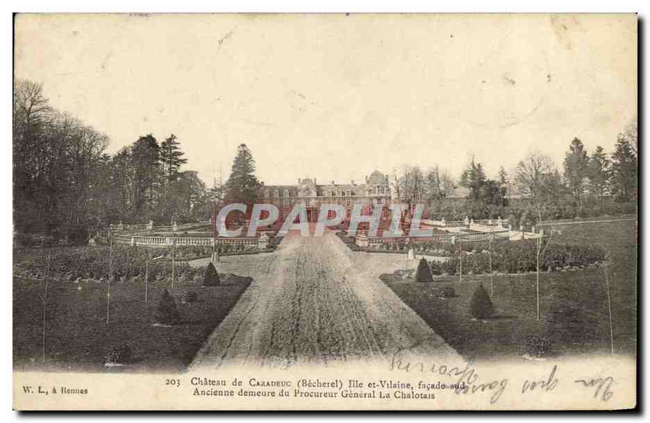 Château de Caradeuc (Bécherel) — Ancienne demeure du Procureur Général La Chalotais — W. L. à Rennes