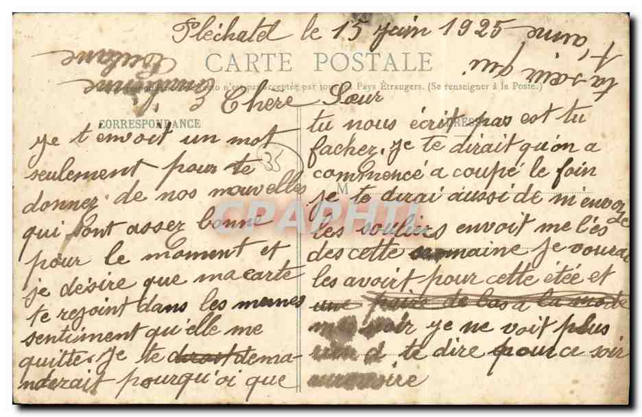 CPA Les Bords De La vilaine Moulin de la Moliere  — Verso