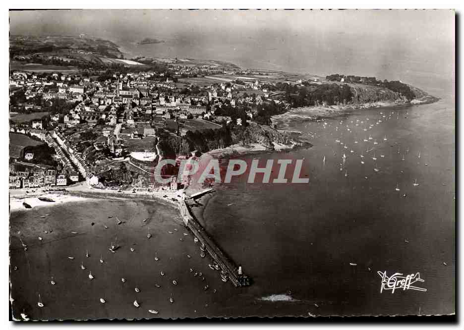 CPM Cancale Vue aerienne Le port La houle La plage de Port Mer vers la pointe du Grouin 
