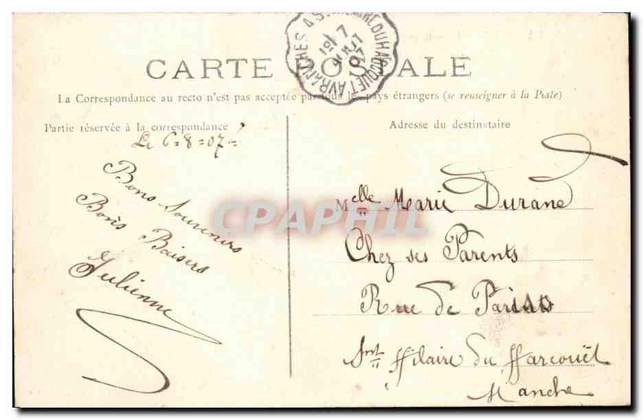 Cancale — Le nettoyage des Bateaux — Collection Curtetelle, Cancale — Verso