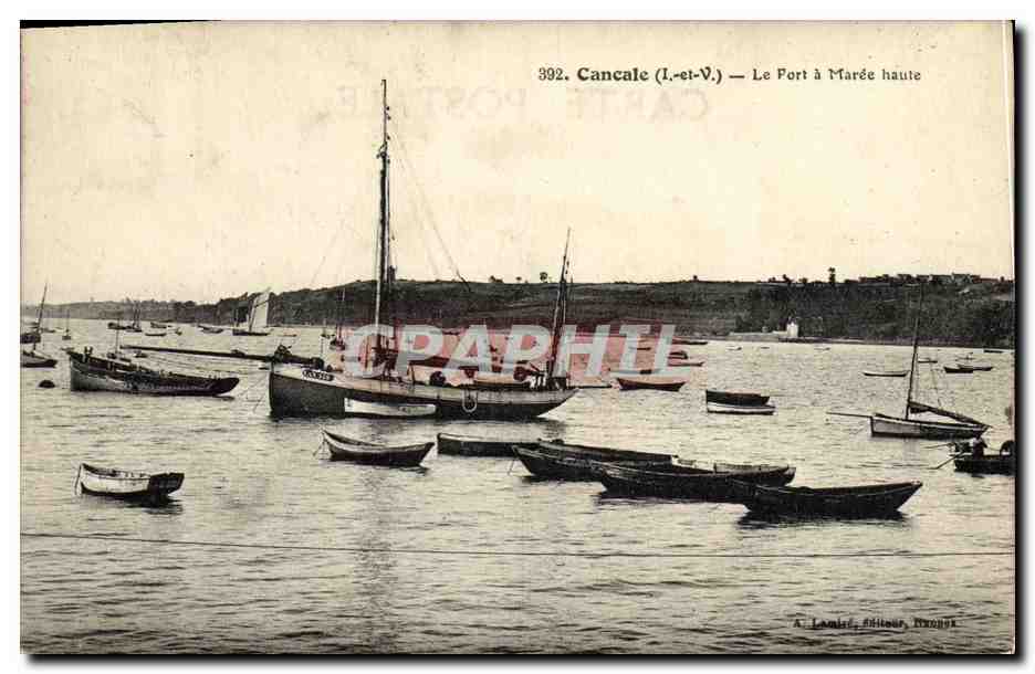 Cancale (I.-et-V.) — Der Hafen bei Ebbe — A. Lamiral, Verlag, N°392
