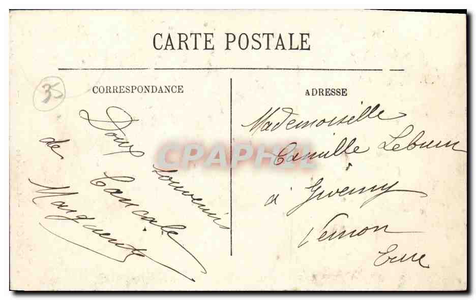 Cancalaise en petit bonnet — LL. — Édition A. Leago — Verso