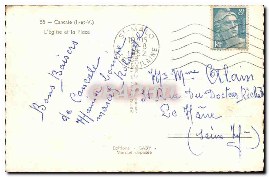 Cancale (Ille-et-Vilaine) — L'Église et la Place — Éditions GABY — Reverso