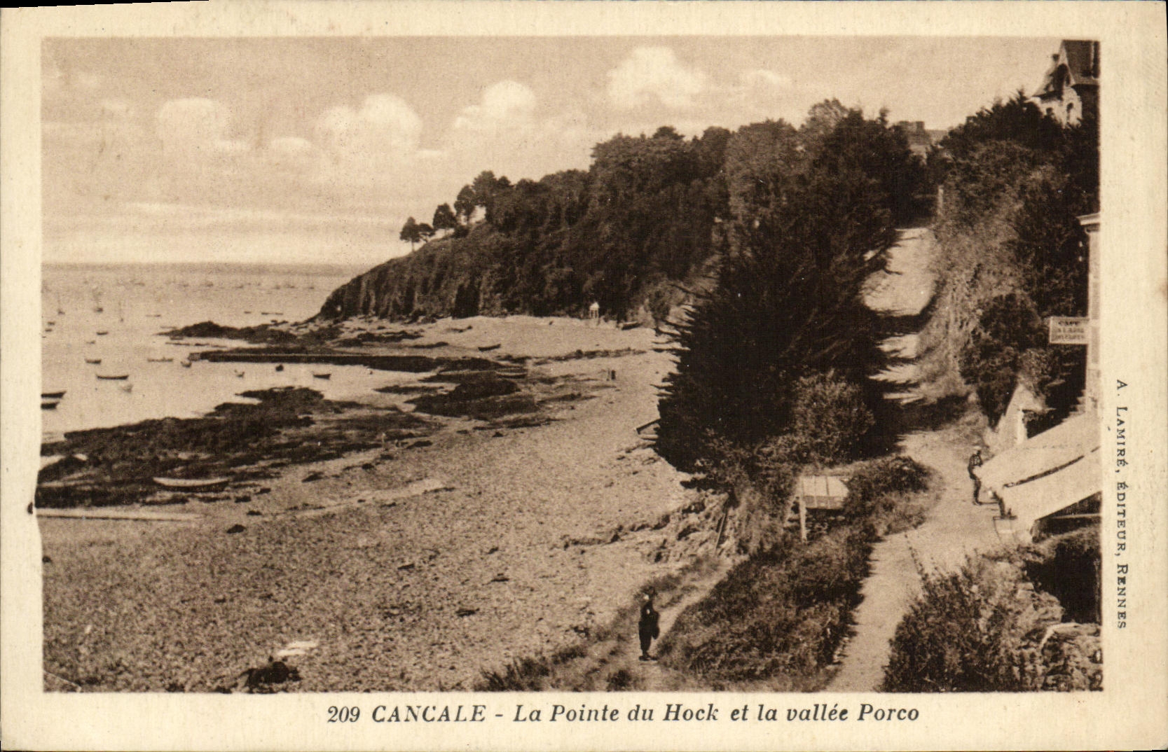 Cancale - La Pointe du Hock et la vallée Porco — éditeur A. Lamire, Rennes, n° 209
