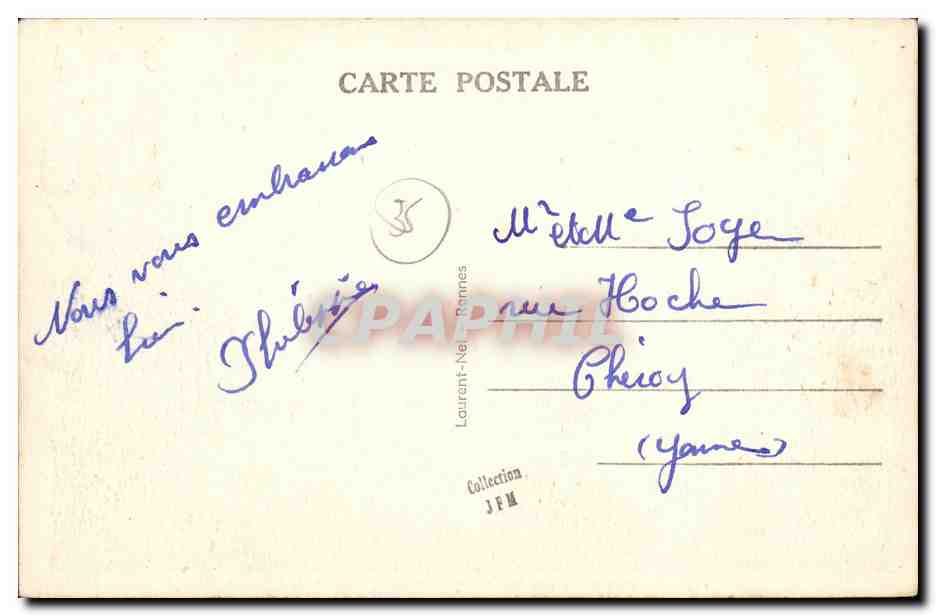 Côte d'Émeraude — Cancale — Les Parcs à huîtres et le Rocher de Cancale — Éditeur : Briz, n° 1104 — Reverso