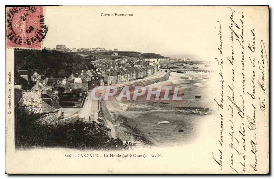 Cancale - La Houle (côté Ouest) — G. F. — Collection Gréland, Cancale - Recto