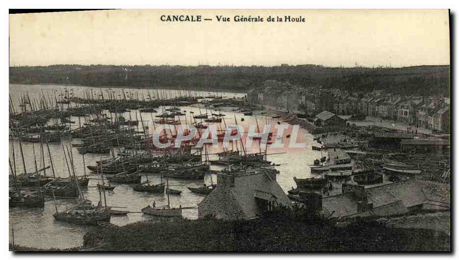 CPA Cancale Vue Generale de la Houle Bateaux