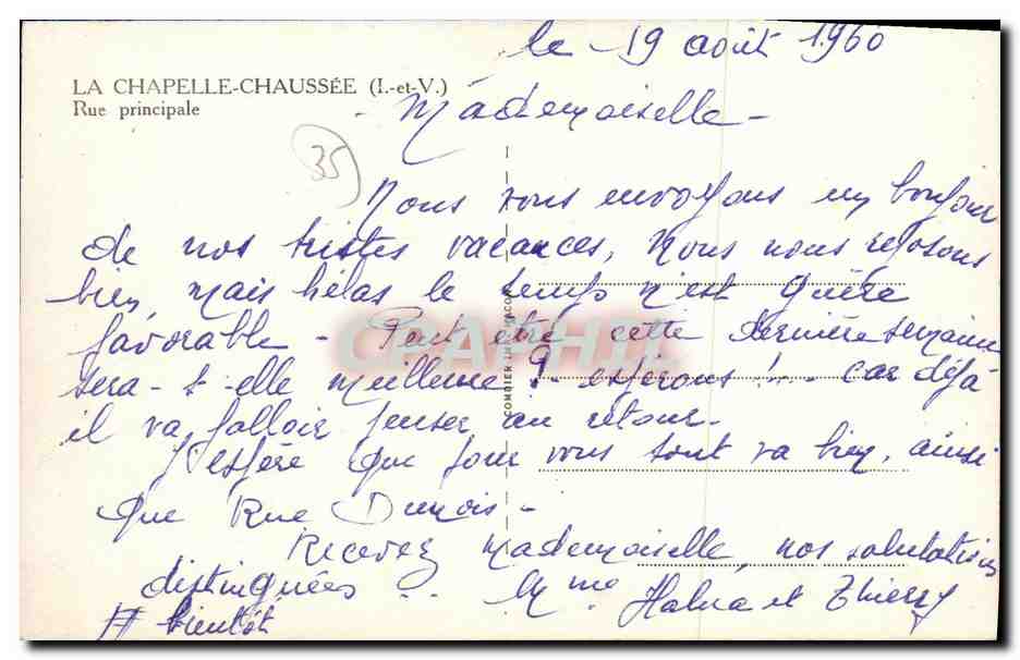La Chapelle-Chaussée — Rue principale — Cimy — Rückseite