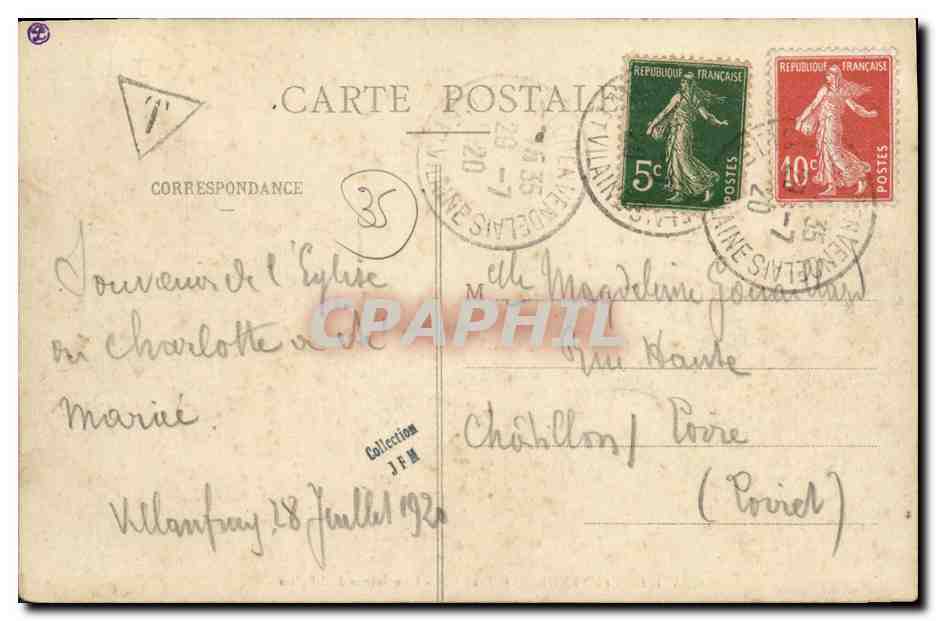 Chatillon-en-Vendélaïs — L'Intérieur de l'Église — éditeur Reannes — Achterkant