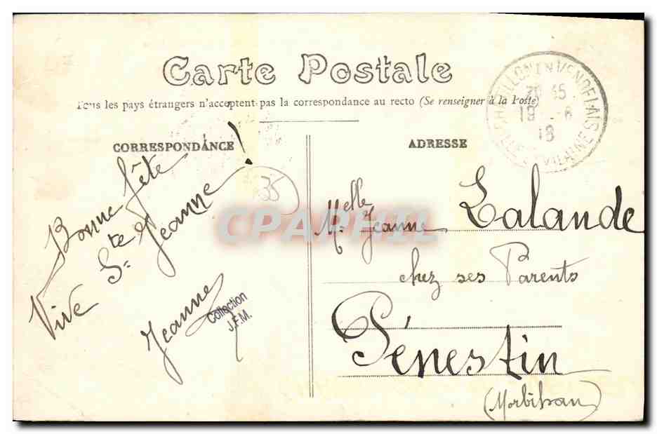 CPA Chatillon En Vendelais Panorama Pris Des Carrieres — Rückseite