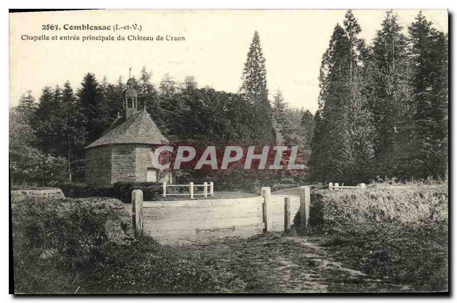 Chapelle et entrée principale du Château de Craon — Comblessac (Loir-et-Cher) — n° 2863