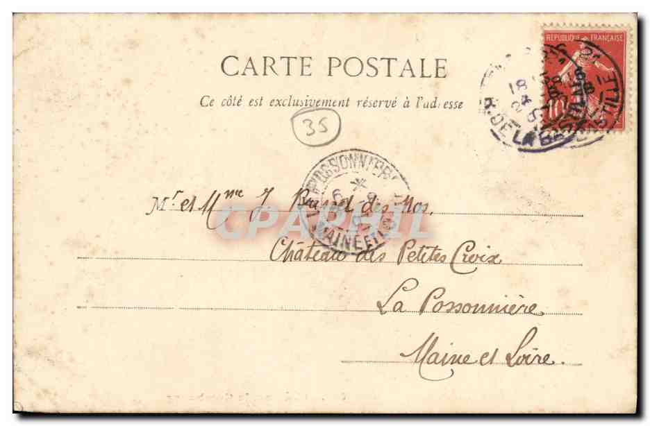Château de Combourg — Bretagne (Collection E. Hamonic) — n°351 — Rückseite
