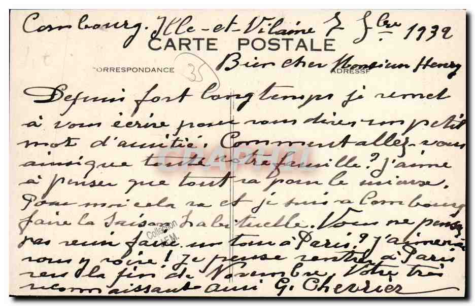 CPA Combourg Le Chateau ou Chateaubriand — Rückseite