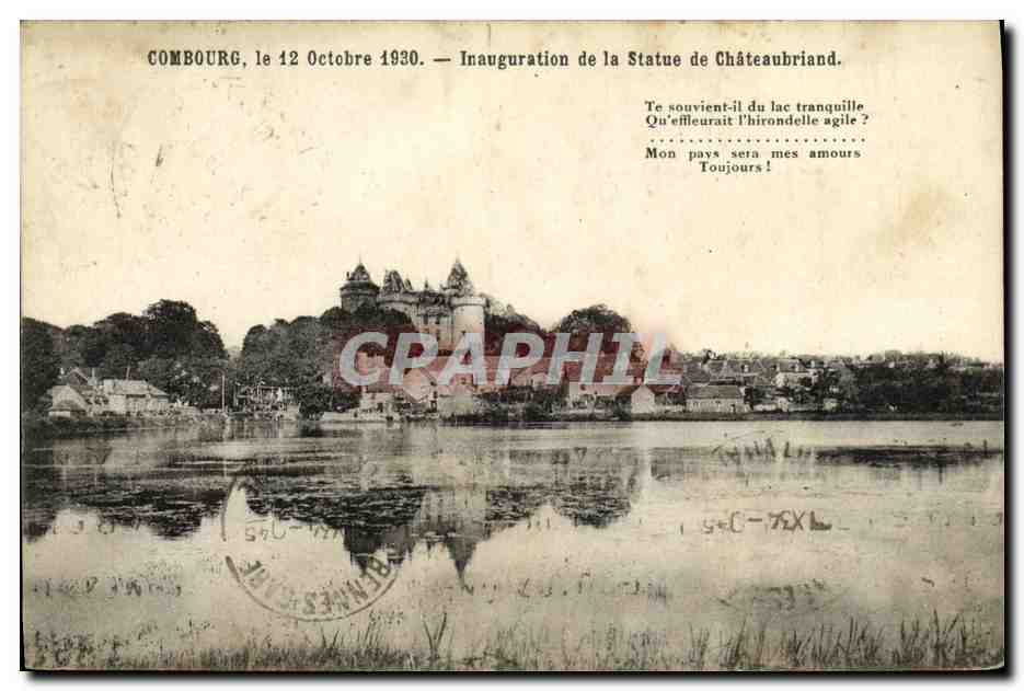 CPA Combourg Inauguration de la Statue de Chateaubriand