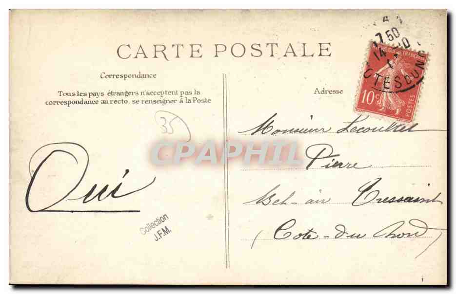 Combourg — Le Château où Chateaubriand passa une partie de son existence — J. Rouxel, Dinan — Verso