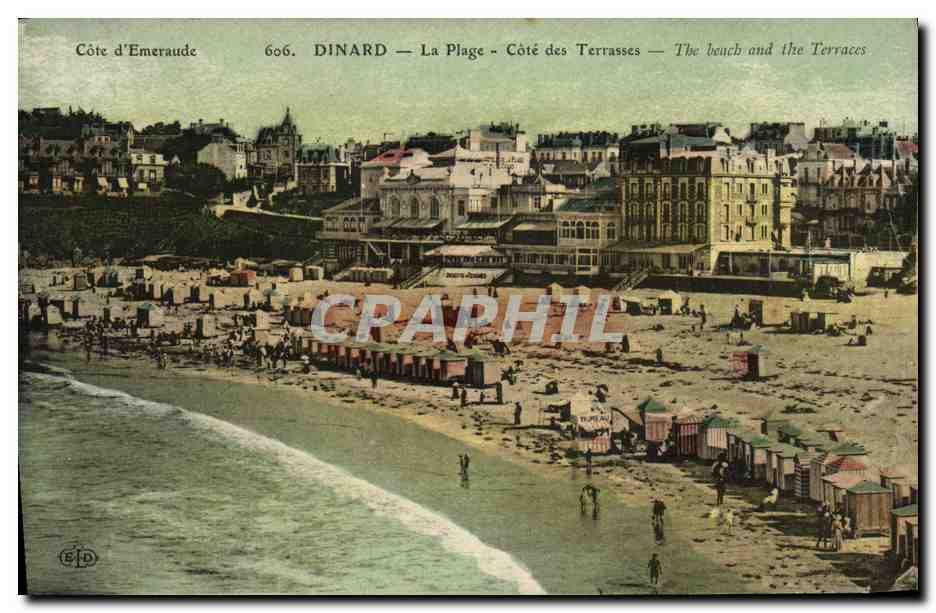 Dinard — La Plage — Côte des Terrasses — Éditeur E.P.D. n° 606
