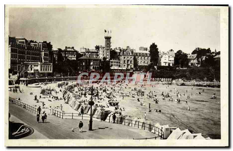 Dinard — Lebendiger Strand — Cote d'Émeraude, Hotel Royal und Crystal Hotel