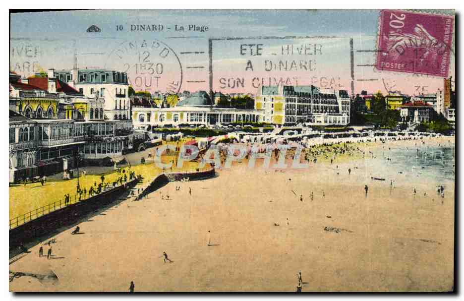Dinard - La Plage — vue de la plage et des bâtiments — éditeur inconnu, n° 10