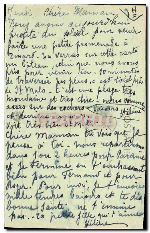 Dinard - Le Bac - Les Vedettes - G.F. - Collection T. Guérin, St-Malo — Verso