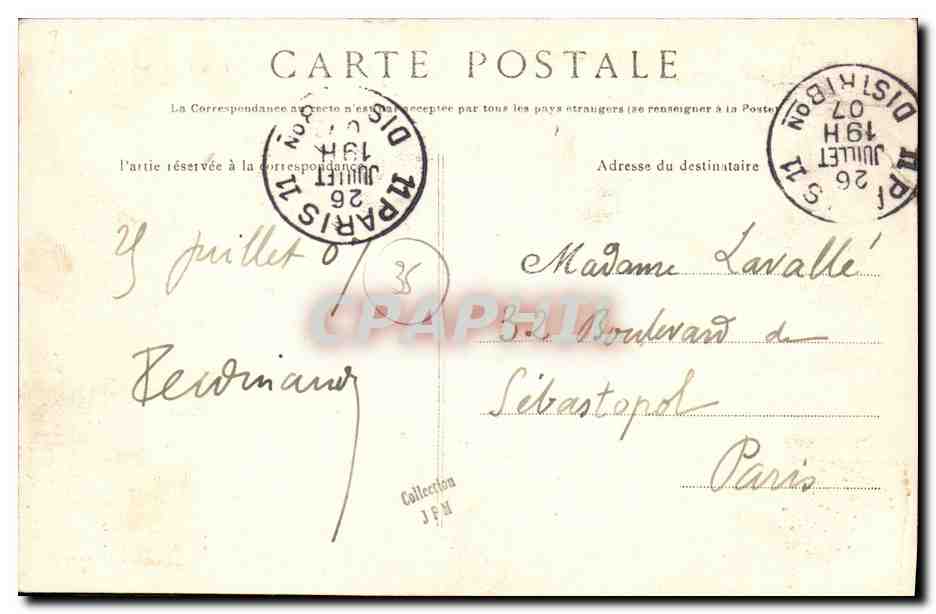 CPA Dinard Bric a Brac — Rückseite