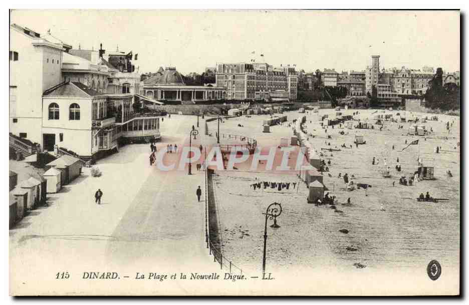 CPA Dinard La Plage et la Nouvelle Digue