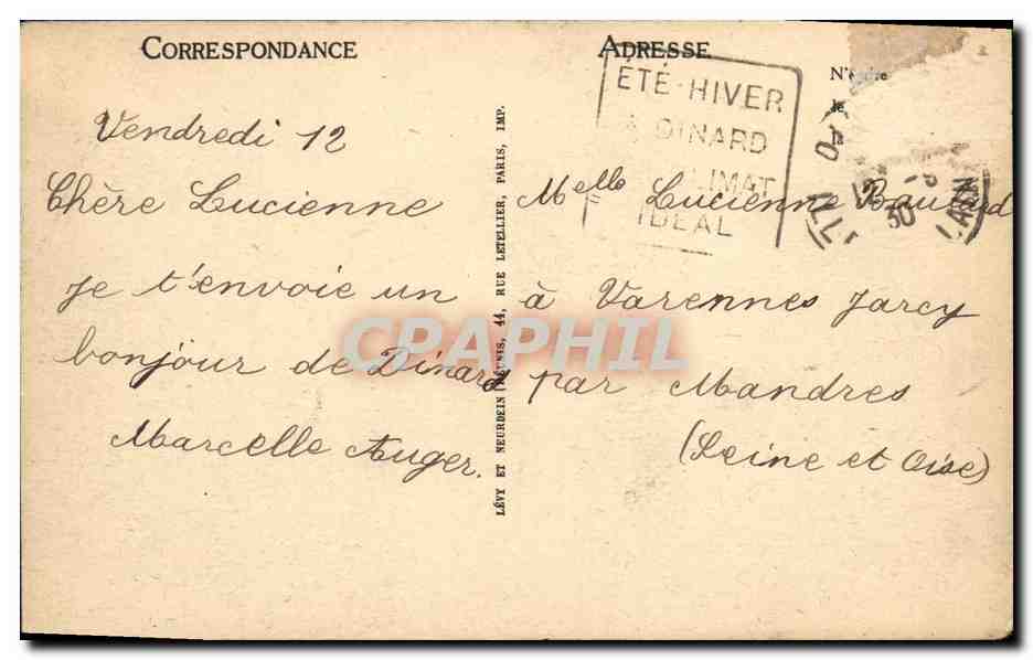 CPA Dinard La Piscine De La Porte D Emeraude — Rückseite